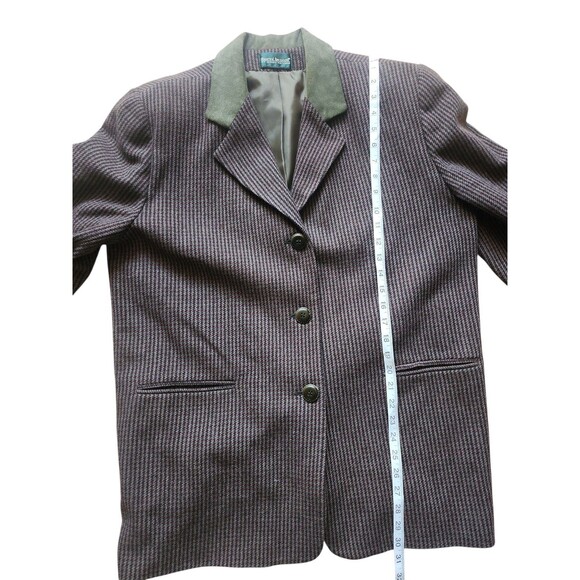 Harve Bernard Preppy Blazer Womens L Brown Heritage Suede Academia Professional - Picture 8 of 9